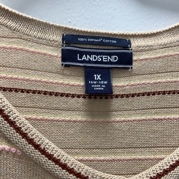 Lands end supima cotton cardigan - Picture 2 of 13